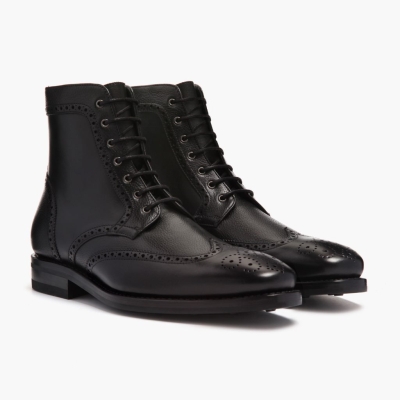 Black Thursday Boots Wingtip Men's Lace-Up Boots | UK0872MVZ