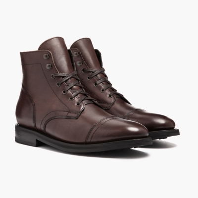 Brown Thursday Boots Captain Men's Lace-Up Boots | UK0254FJP