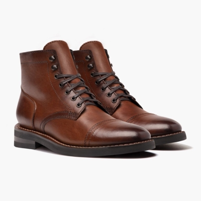 Brown Thursday Boots Captain Men's Lace-Up Boots | UK4018ZKH