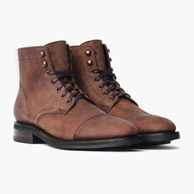 Brown Thursday Boots Captain Men's Lace-Up Boots | UK8715ZKI