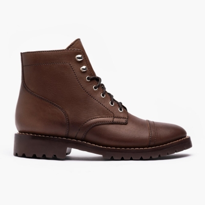 Brown Thursday Boots Captain Men's Lace-Up Boots | UK9075IMU