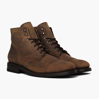 Brown Thursday Boots Captain Men's Lace-Up Boots | UK9817OYH