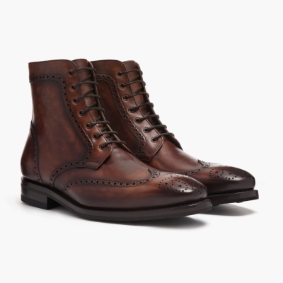 Brown Thursday Boots Wingtip Men's Lace-Up Boots | UK9684GZT