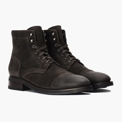 Olive Thursday Boots Captain Men's Lace-Up Boots | UK2605LEK